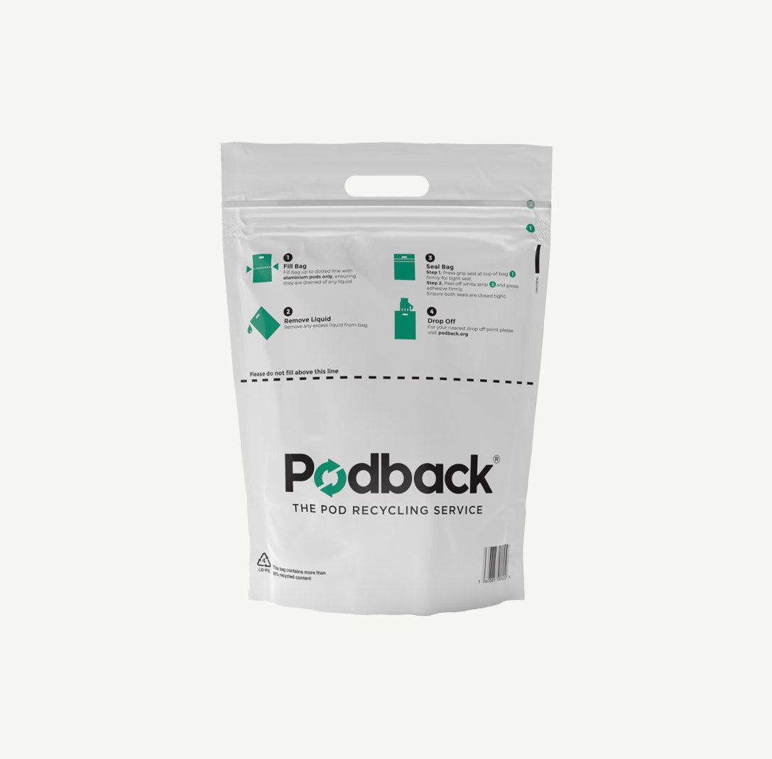 Podback Drop Off Aluminium Pod Recycling Bag – Assembly Coffee London