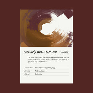 Assembly Single House Espresso Taste Card Colombia