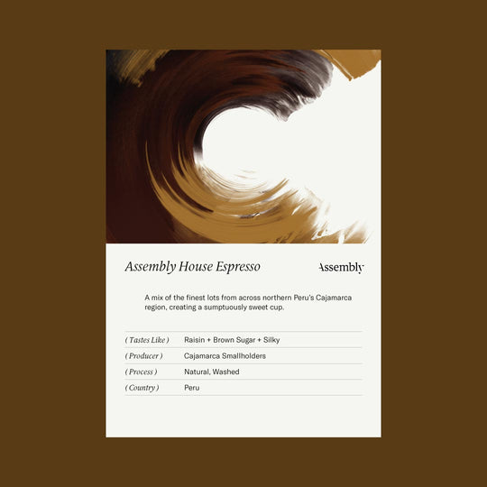 Assembly Single House Espresso Taste Card Peru