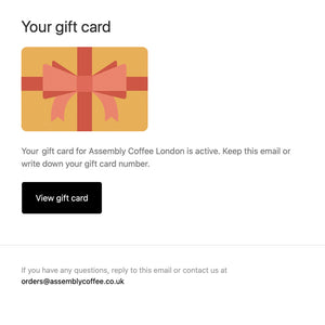 Assembly Gift Card
